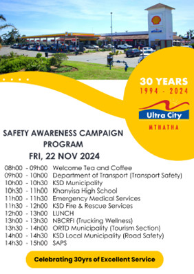 Mthatha Ultra City invited Mthatha Wellness Clinic to attend the Arrive Alive Safety Awareness Campaign